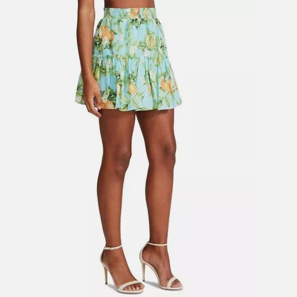 Steve Madden Juicy Lemon Tiered Mini Skirt Size M